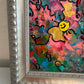 Serg Graff "Whose Tracks" Abstract Painting Framed Outsider Art COA