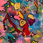 Serg Graff "Whose Tracks" Abstract Painting Framed Outsider Art COA