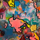 Serg Graff "Whose Tracks" Abstract Painting Framed Outsider Art COA