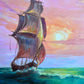 "The Flying Dutchman" – Original Oil Painting on canvas, Seascape by Serg Graff