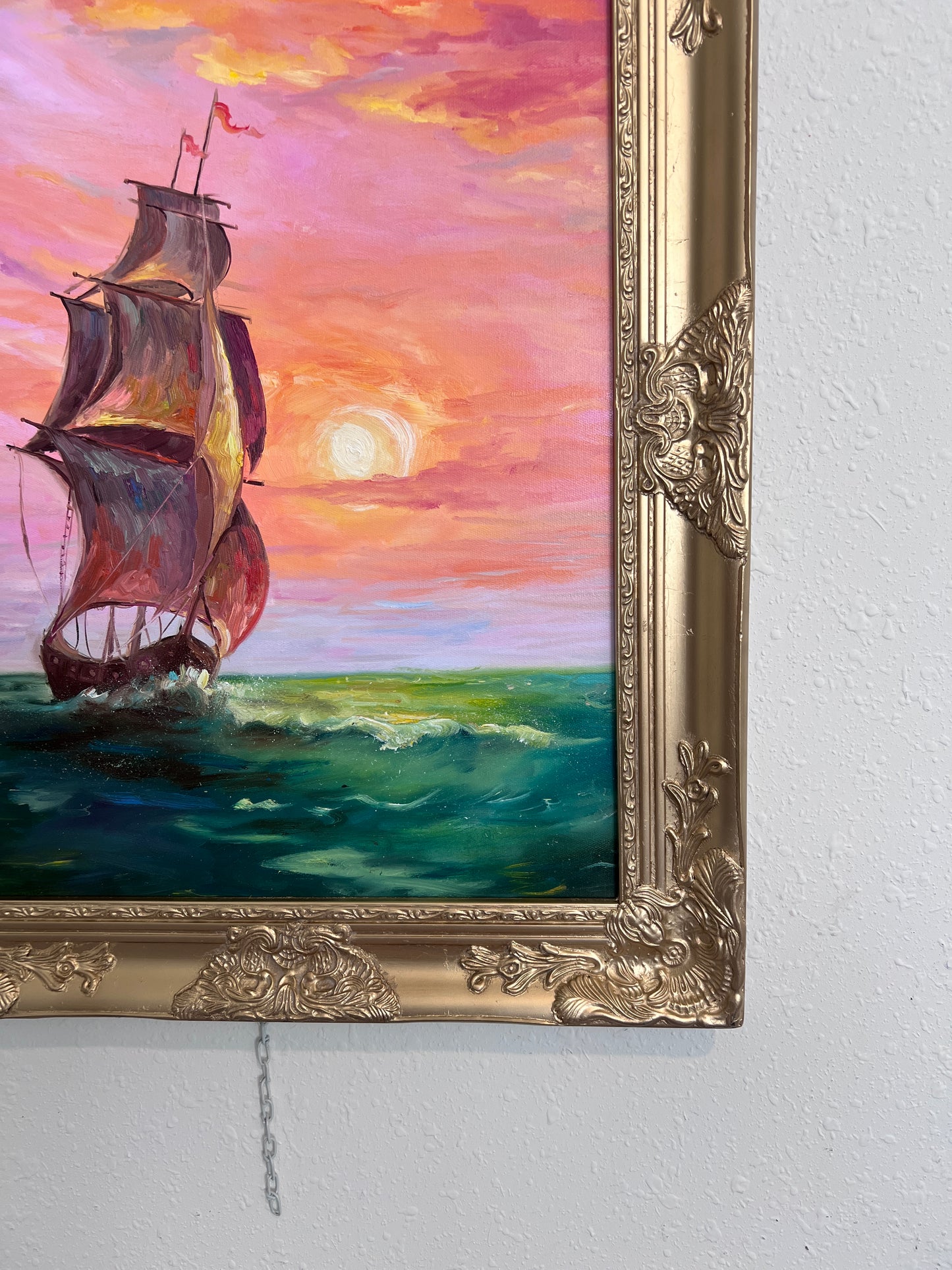 "The Flying Dutchman" – Original Oil Painting on canvas, Seascape by Serg Graff