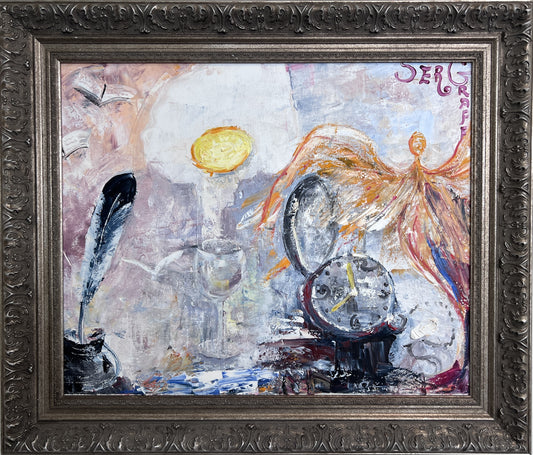 Large Original Abstract Painting on Canvas by Serg Graff "Wings of Light", COA