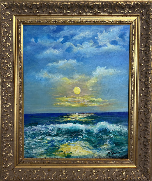 Seascape by Max Shekhter (b. 1938) – Original American Oil Painting on canvas