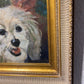 Original Oil Painting on Canvas, Portrait of a Boy with a Dog Signed Dated