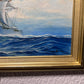 American Artist Richard Kerber Vintage oil painting on board, Seascape, Framed