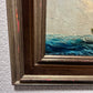 H. De Ruyser Vintage oil painting on canvas, Seascape, Framed