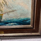 H. De Ruyser Vintage oil painting on canvas, Seascape, Framed