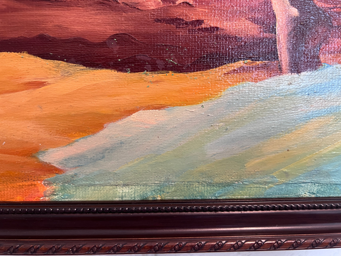 Sunset Contemplation – Original Oil Painting by Unknown Russian Artist, Portrait