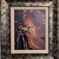 Expressive Original Oil Painting – Double Bassist by D. Boucher Smith, Framed