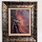 Expressive Original Oil Painting – Double Bassist by D. Boucher Smith, Framed