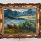 Vintage Landscape Oil Painting – Landscape by Max Shekhter (b. 1938), Gold Frame