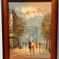 Original oil painting on canvas France, Paris, Triumphal Arch, Framed, Signed