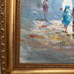 Listed Artist C.Burnett(IX-XX) oil painting Paris street scene, Arc de Triomphe