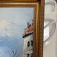 Listed Artist C.Burnett(IX-XX) oil painting Paris street scene, Arc de Triomphe