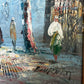 Listed Artist C.Burnett(IX-XX) oil painting Paris street scene, Arc de Triomphe