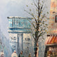 Listed Artist C.Burnett(IX-XX) oil painting Paris street scene, Arc de Triomphe