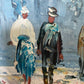 Listed Artist C.Burnett(IX-XX) oil painting Paris street scene, Arc de Triomphe