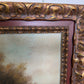 Large Antique European School Oil/canvas Painting Signed Landscape Ornate Framed