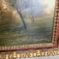 Large Antique European School Oil/canvas Painting Signed Landscape Ornate Framed