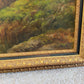 Large Antique European School Oil Painting Shepherdess Sheep Landscape Signed