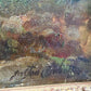 Large Antique European School Oil Painting Shepherdess Sheep Landscape Signed