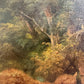 Large Antique European School Oil Painting Shepherdess Sheep Landscape Signed