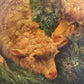 Large Antique European School Oil Painting Shepherdess Sheep Landscape Signed