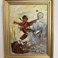 1982 Morris Katz (1931–2010) Original Oil Painting Clown Impasto Palette Knife