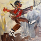 1982 Morris Katz (1931–2010) Original Oil Painting Clown Impasto Palette Knife