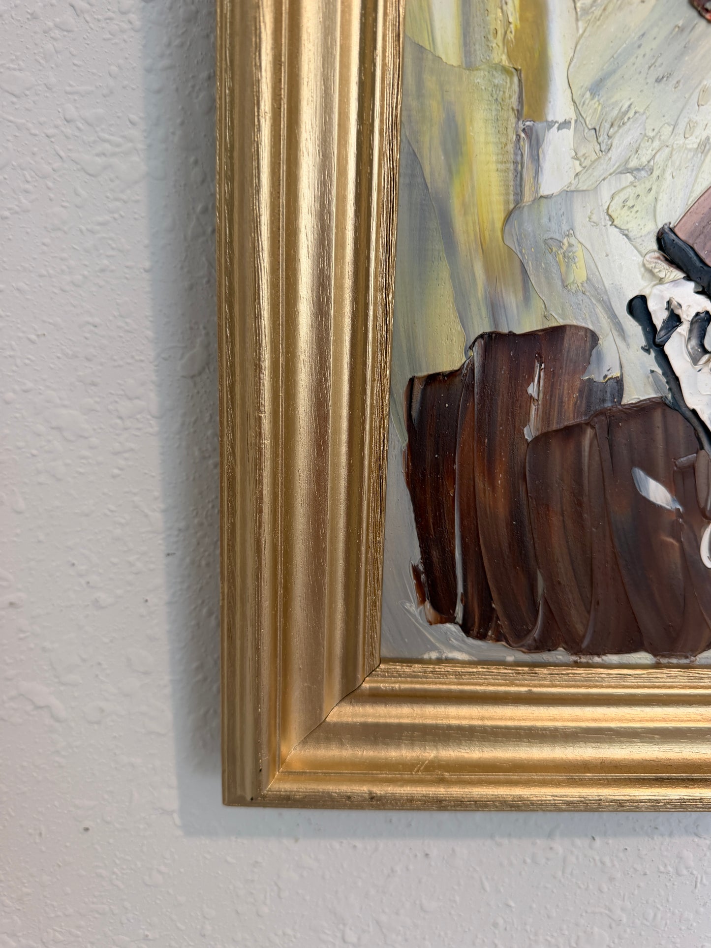 1982 Morris Katz (1931–2010) Original Oil Painting Clown Impasto Palette Knife