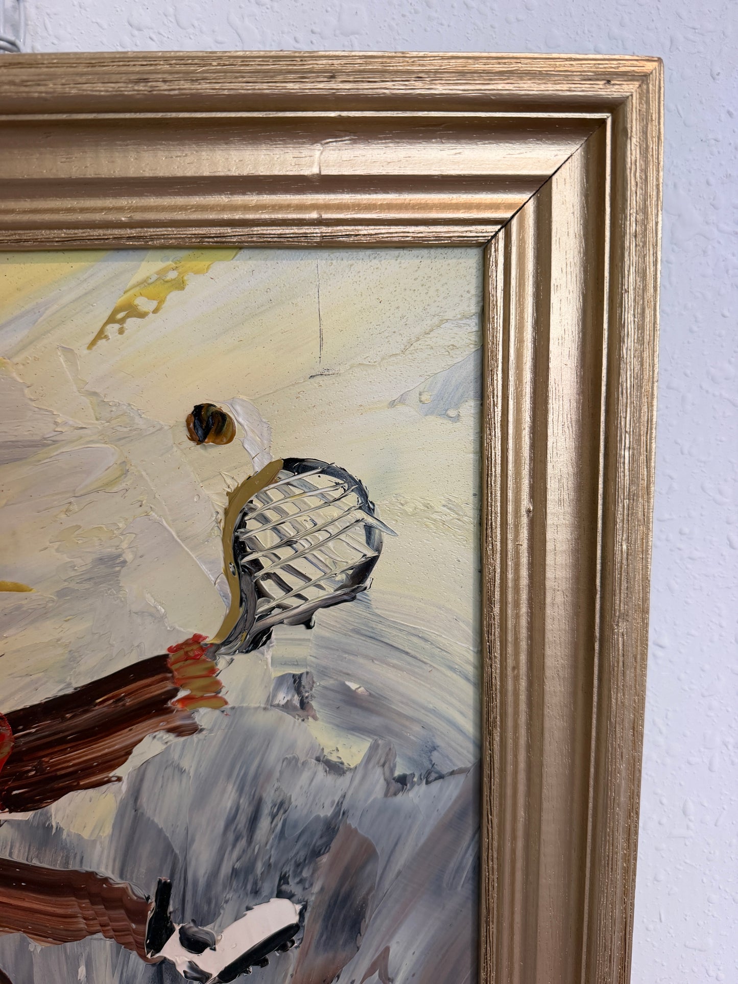 1982 Morris Katz (1931–2010) Original Oil Painting Clown Impasto Palette Knife