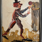 1980 Morris Katz (1931–2010) Original Oil Painting Clown Impasto Palette Knife