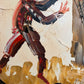 1980 Morris Katz (1931–2010) Original Oil Painting Clown Impasto Palette Knife