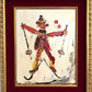 1980 Morris Katz (1931–2010) Original Oil Painting Clown Impasto Palette Knife