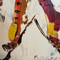1980 Morris Katz (1931–2010) Original Oil Painting Clown Impasto Palette Knife