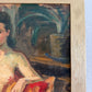 Marguerite de Lottis Nude Oil Painting Italian Antique Female Portrait Dated