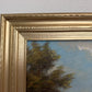 Vintage European Coastal Village Oil Painting Signed Dated 1961 Framed Landscape