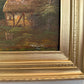 Vintage European Coastal Village Oil Painting Signed Dated 1961 Framed Landscape