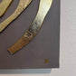 Original 3D Abstract Art by Alena Kalen "Golden Labyrinth" Gold Leaf, COA