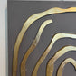 Original 3D Abstract Art by Alena Kalen "Golden Labyrinth" Gold Leaf, COA
