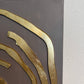 Original 3D Abstract Art by Alena Kalen "Golden Labyrinth" Gold Leaf, COA