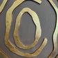 Original 3D Abstract Art by Alena Kalen "Golden Labyrinth" Gold Leaf, COA