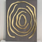 Original 3D Abstract Art by Alena Kalen "Golden Labyrinth" Gold Leaf, COA