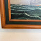 Vintage Tall Ship Oil Painting on Canvas Signed Framed Clipper Marine Seascape