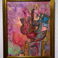 Original Abstract Painting on Board by Serg Graff "Boxing Gloves", COA