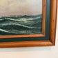 Vintage Tall Ship Oil Painting on Canvas Signed Framed Clipper Marine Seascape