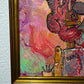 Original Abstract Painting on Board by Serg Graff "Boxing Gloves", COA