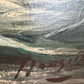 Vintage Tall Ship Oil Painting on Canvas Signed Framed Clipper Marine Seascape