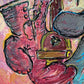 Original Abstract Painting on Board by Serg Graff "Boxing Gloves", COA