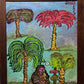 Original Abstract Painting on Board by Serg Graff "Palm Monkey", COA